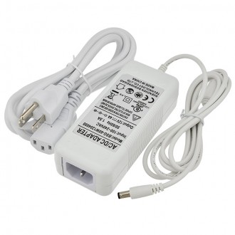 12V 4A 48W AC/DC Power Adapter with 5.5x2.1mm DC Plug, White