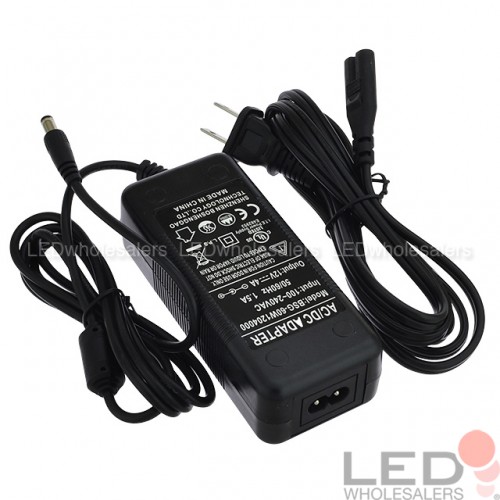 Input AC 100-240V 50/60Hz Output DC 12V 4A Power Adapter Black 