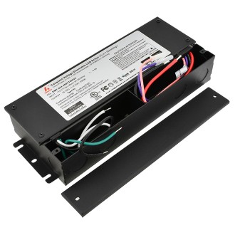 24V 200-Watt Constant Voltage 5-in-1 TRIAC & 0-10V Dimmable PWM Output Electronic LED Driver with Integrated J-Box