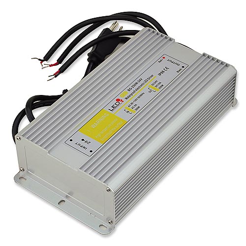 24V 250W Waterproof Power Supply 3-Prong Plug | LEDwholesalers