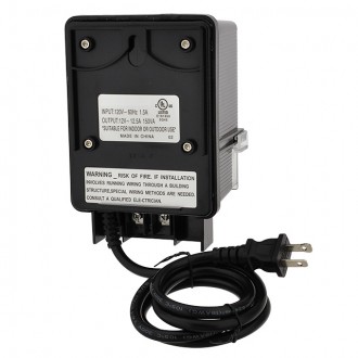 12V AC 150-Watt Landscape Lighting Transformer with Photo Sensor and Rotary Control Timer Switch