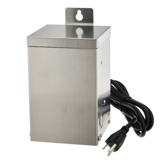 75-Watt Low Voltage Multi-Tap (12V/15V) Stainless Steel Landscape Lighting Transformer with Mechanical Rotary Timer