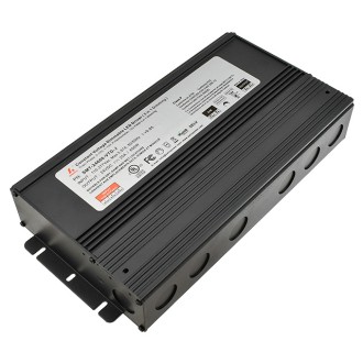 PS04 24V 600-Watt Constant Voltage 5-in-1 TRIAC & 0-10V Dimmable PWM Output Electronic LED Driver with Integrated J-Box