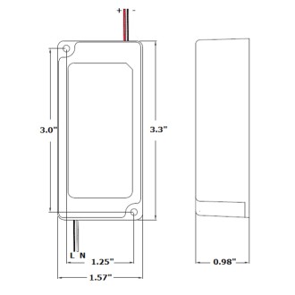 EMCOD 12V 60-Watt Class 2 MLE-P Series TRIAC Dimmable Electronic LED Driver
