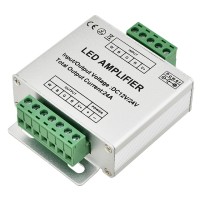 RGBW Data Repeater Amplifier for RGB or RGBW LED Ribbon Strip Lights and Modules, 12-24V