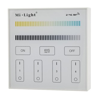 CC02 RF 5-Channel Smart Wi-Fi RF Receiver or Remote for Single-Color, CCT, RGB, RGBW, and RGB+CCT LED Strips