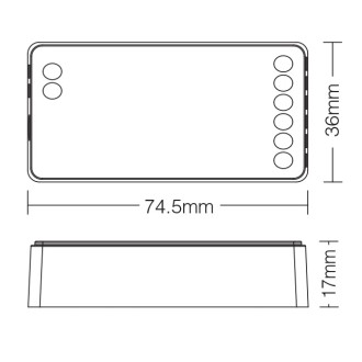 CC02 RF 5-Channel Smart Wi-Fi RF Receiver or Remote for Single-Color, CCT, RGB, RGBW, and RGB+CCT LED Strips CC02 RF 5-Channel Smart Wi-Fi RF Receiver or Remote for Single-Color, CCT, RGB, RGBW, and RGB+CCT LED Strips