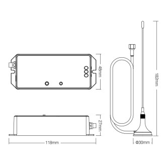 CC03 Smart Wi-Fi Gateway for Select 433MHz RF Products, DMX512, Alexa, Google Assistant, iOS and Android Device Compatible