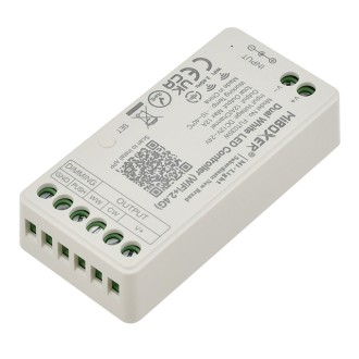 2-Channel Smart Wi-Fi Controller with 1-Channel RF Handheld Remote for Single-Color and CCT LED Strips