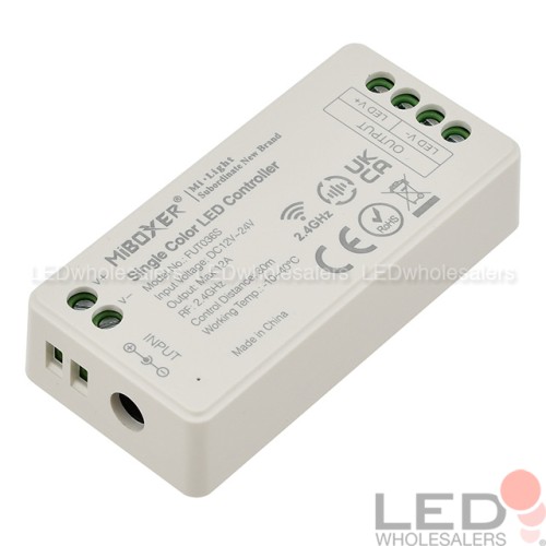 DM02 1-Channel 2.4GHz RF 12-24V 12A LED Dimmer Receiver for Single Color LED  Strips