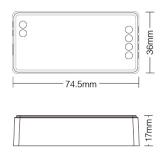 DM02 1-Channel 2.4GHz RF 12-24V 12A LED Dimmer Receiver for Single Color LED Strips