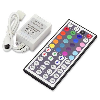 RGB Controller with 44-Key Wireless IR Remote for RGB LED Light Strips 12V