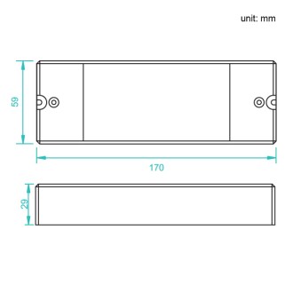 CC01 RF 4-Channel Receiver, Wall-Mount Controller, or Remote for Single Color, CCT, RGB, and RGBW LED Strips