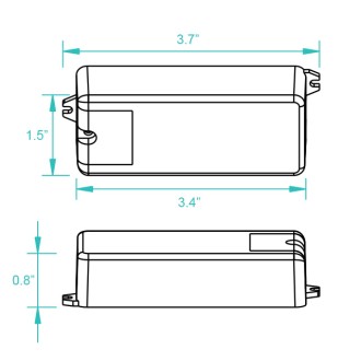 DM01 RF 916MHz 1-Channel 12-36V 8A Receiver Dimmer or Wireless Remote for Single Color LED Strips