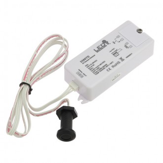 1-Channel 12-36V 8A Dimmer with IR Wave, LED Touch, or Insulated Touch Sensor for Single Color LED Strips and Modules