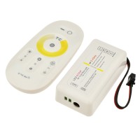 RF 2.4GHz 2-Channel Color Temperature Adjustable Controller with Touch-Sensitive Remote for CCT LED Strips