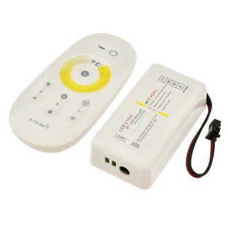 RF 2.4GHz 2-Channel Color Temperature Adjustable Controller with Touch-Sensitive Remote for CCT LED Strips