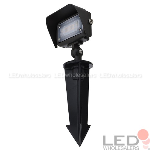 Series-7 Low Voltage Compact 12W LED Landscape Flood Light with 1/2  Threaded Knuckle Mount