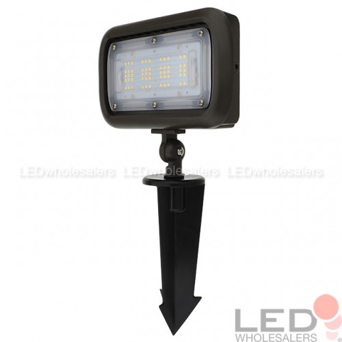 Series-7 Low Voltage Compact 40W LED Landscape Flood Light with 1/2  Threaded Knuckle Mount