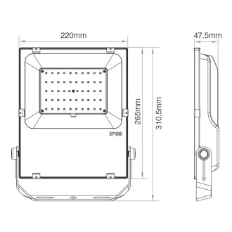 50W RGB+CCT Smart LED Landscape 160º Flood Light 2.4GHz RF 100-240VAC