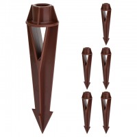 Standard Universal Landscape Lighting Slotted Ground Stake, 1/2 NPT Thread Composite (6-Pack)