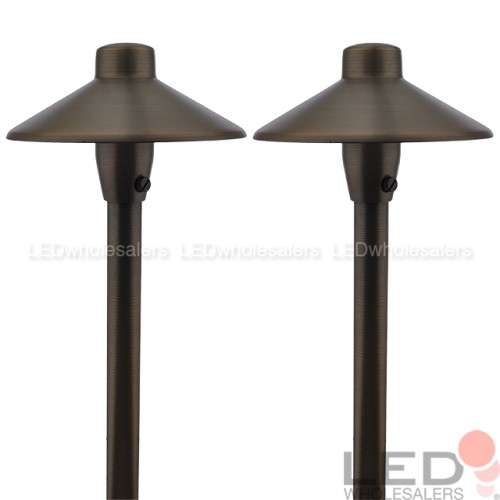 Mercury Low Voltage Path Light - Weathered Brass