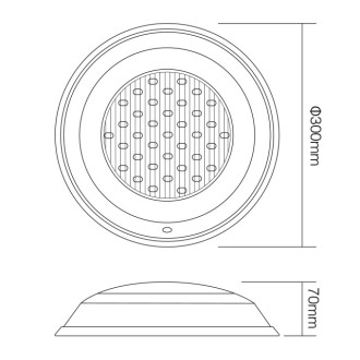 Low Voltage AC12V DC12~24V 27W RGB+CCT Smart Wall-Mount Underwater LED Light with Stainless Steel Housing