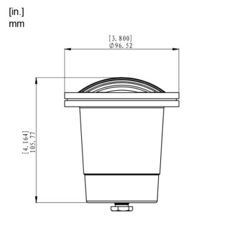 MarsLG BRS1 ETL-Listed Solid Brass Low Voltage Landscape Grated In-Ground Well Light with Convex Lens in Antique Brass Finish and Free MR16 LED Bulb