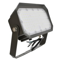 Series-8 90W LED Dimmable Outdoor Security Flood Light Fixture with Yoke Mount, UL-Listed, Daylight 5000K