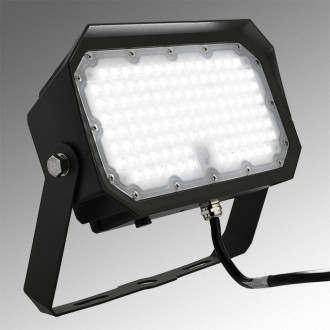 Series-8 90W LED Dimmable Outdoor Security Flood Light Fixture with Yoke Mount, UL-Listed, Daylight 5000K