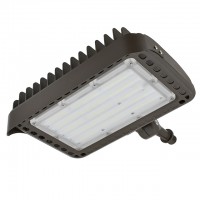 100W LED Outdoor Security Flood Light Fixture with 1/2" Threaded Knuckle Mount, ETL-Listed, Daylight 5000K