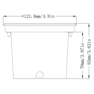 Low Voltage In-Ground LED Well Light with Brushed Stainless Steel Trim, 14W