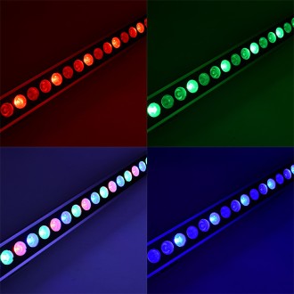 39" Linkable Water-Resistant Slim Aluminum LED RGB Color-Changing Wall-Washer Bar 24V