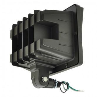 Series-4 Heavy Duty 35W or 65W LED Outdoor Security Flood Light Fixture with 1/2" Threaded Knuckle Mount, UL-Listed & DLC-Qualified, Daylight 5000K