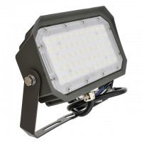 Series-8 50W LED Dimmable Outdoor Security Flood Light Fixture with Yoke Mount, UL-Listed