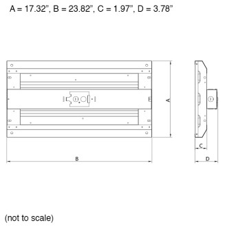 165W Dimmable LED Linear High Bay Light Fixture, UL-Listed & DLC-Qualified, Daylight 5000K (@@@ discontinued, replaced with 3826WH-3Gx4)