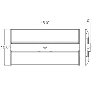 300W Dimmable LED Linear High Bay Light Fixture ETL & DLC-Listed Daylight 5000K (2-Pack)