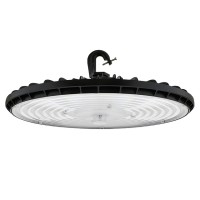210W LED Compact Round Pendant Dimmable UFO High Bay Light Fixture, Field-Adjustable Power and Color Temperature, DLC Premium Certified