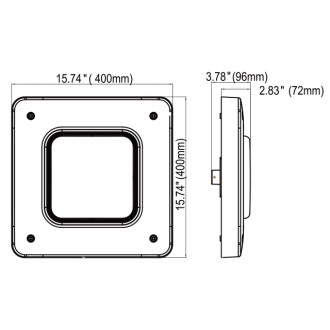 Dimmable Surface-Mount 150-Watt LED UL-Listed Canopy Light Fixture for Gas Stations, Daylight 5000K