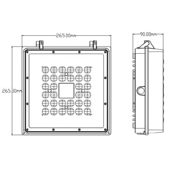 80-Watt Outdoor LED Canopy Ceiling Light Fixture ETL-Listed, Daylight 5000K