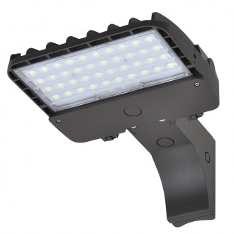 Series-E 105W LED Parking Lot Low Profile Dimmable Shoebox Area Security Light, UL-Listed & DLC-Qualified, Daylight 5000K