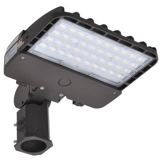 Series-E 105W LED Parking Lot Low Profile Dimmable Shoebox Area Security Light, UL-Listed & DLC-Qualified, Daylight 5000K