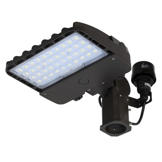 Series-E 105W LED Parking Lot Low Profile Dimmable Shoebox Area Security Light, UL-Listed & DLC-Qualified, Daylight 5000K