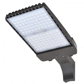 Series-E 300W LED Parking Lot Low Profile Dimmable Shoebox Area Security Light, UL-Listed & DLC-Qualified, Daylight 5000K