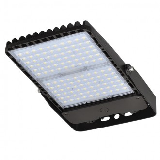 Series-E 300W LED Parking Lot Low Profile Dimmable Shoebox Area Security Light, UL-Listed & DLC-Qualified, Daylight 5000K