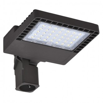 100W LED Parking Lot Low Profile Shoebox Area Security Light with Swivel Mounting Arm, ETL-Listed, Daylight 5000K