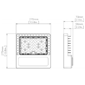 100W LED Parking Lot Low Profile Shoebox Area Security Light with Swivel Mounting Arm, ETL-Listed, Daylight 5000K