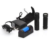 Compact Flashlight Kit with 3W CREE LED, Rechargeable Battery and Charger, Nylon Belt Holster (Final Sale)