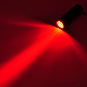 Red Light 9-LED Aviator Torch Astronomy 3x AAA Flashlight