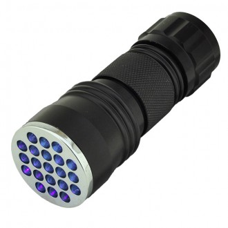 UV Ultra Violet 21-LED Blacklight Flashlight (395nm or 385nm)